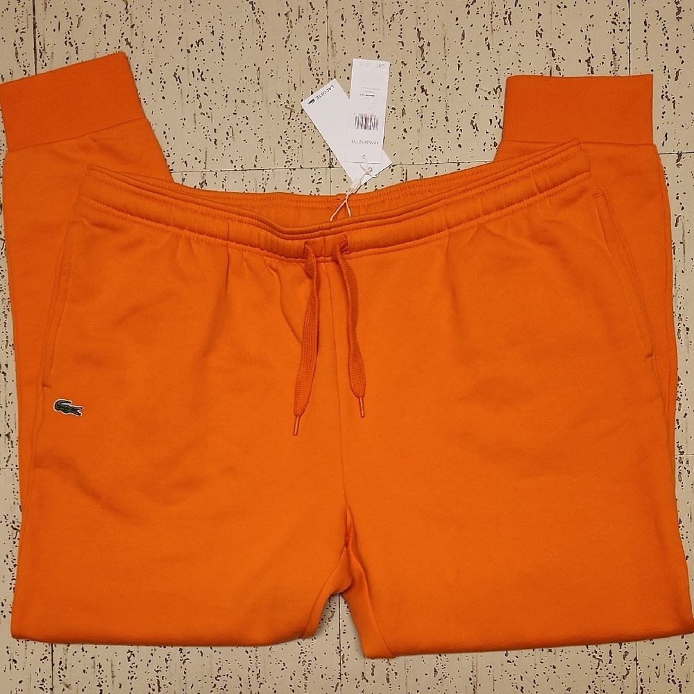Lacoste Orange Tapered Fit Jogger Sweat Pants BNWT